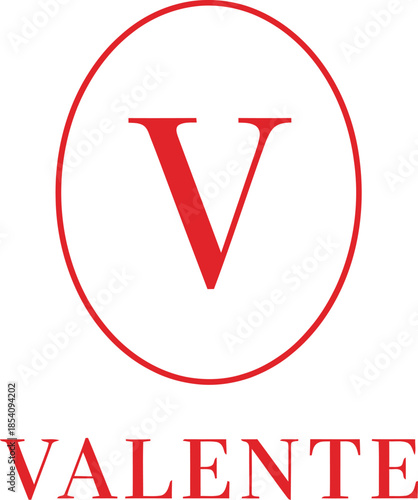 Confident Minimalist Branding Design Logo Letter V Valente Identity Vector Illustration 