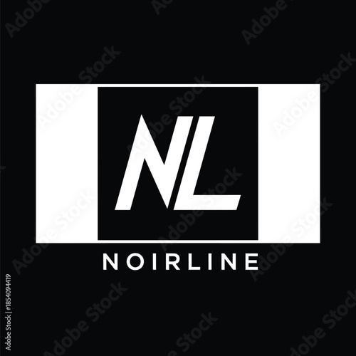 A sleek minimalist design for the Noirline brand logo identity vector illustration