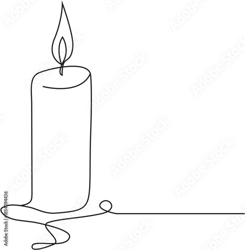 candles on a white background