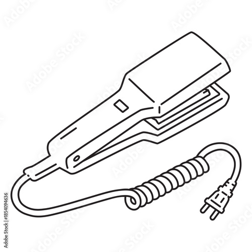 Hair straightener stroke 80s