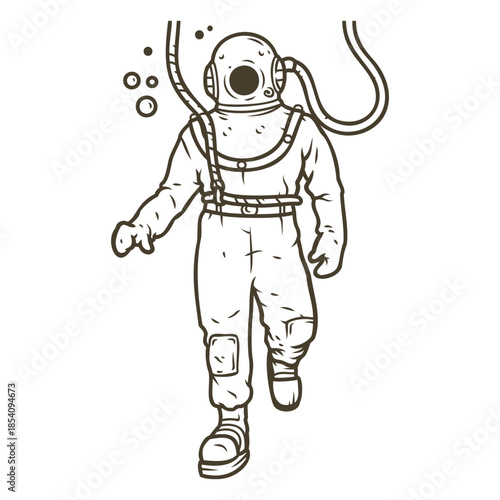 Scuba diver under water