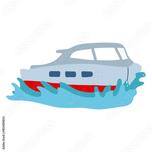 Speedboat flat navigating