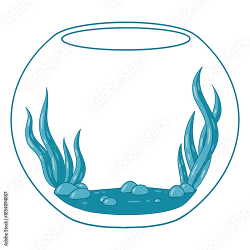 Fishbowl blue plants