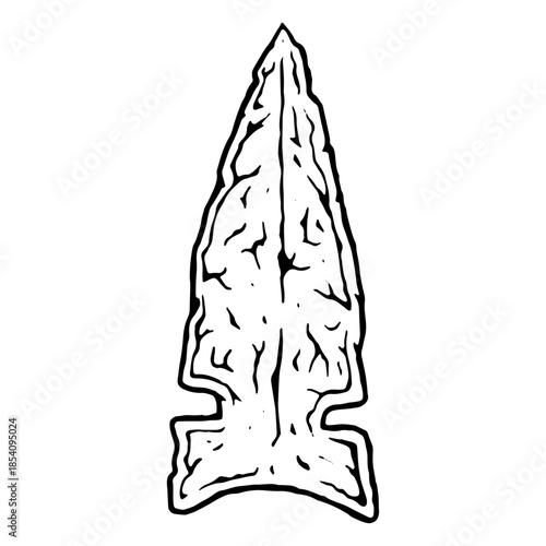 Prehistoric stone arrowhead