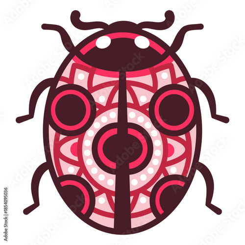 Mandala ladybug icon