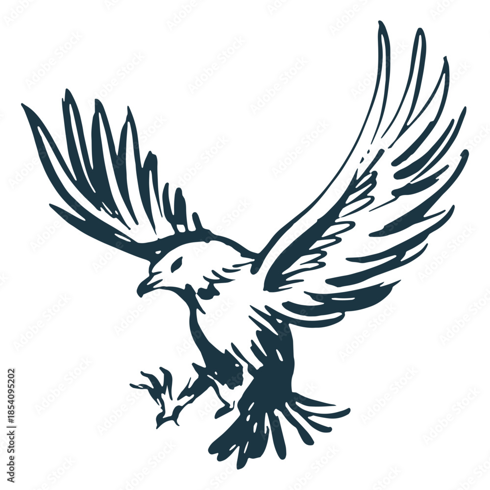 Obraz premium American eagle hand drawn element