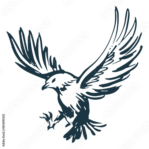 American eagle hand drawn element