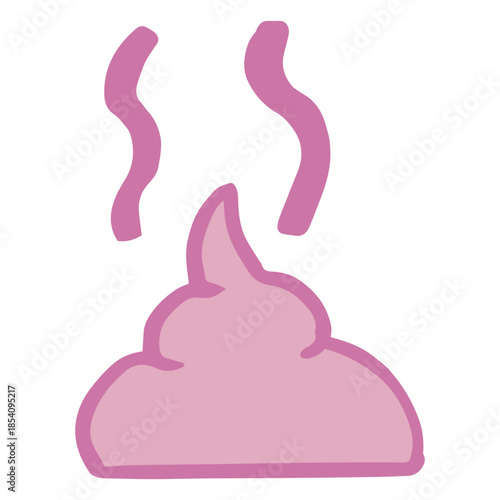 Cute pink poop color stroke