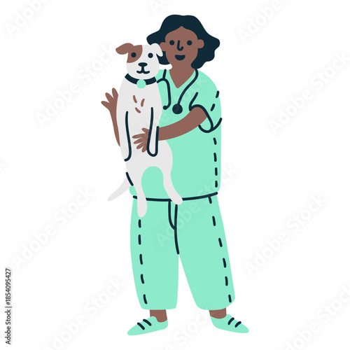 Veterinarian dog animals health people