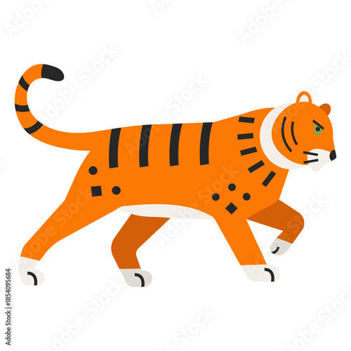 Tiger flat walking