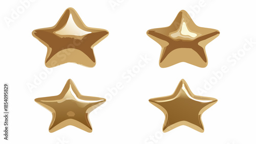 Four golden stars on a white background representing quality and achievement