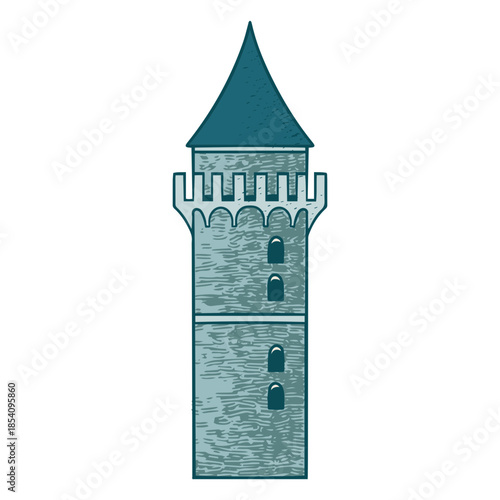 Traditional castle towers