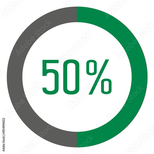 50 percent progress circle