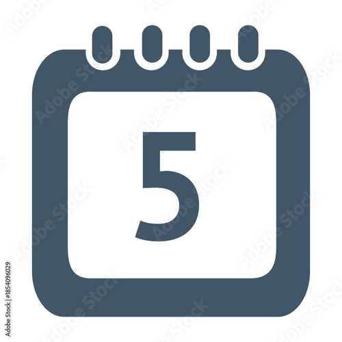 5th day calendar icon