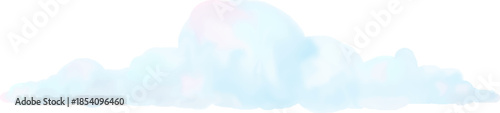Watercolor clouds with elegant accents on a light background