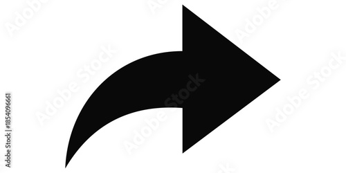 Social media share icon vector illustration with a curved arrow symbol designed for modern mobile app
 buttons and website UI interfaces.