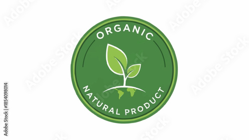 Green Organic Natural Product Label Design.