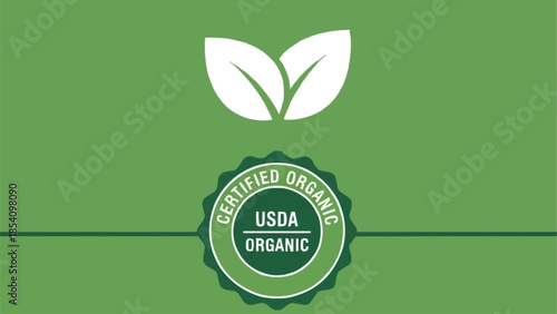 USDA Organic Certification Logo Design Element.
