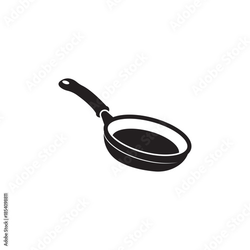 Frying pan isolated on a white background. Vector illustration in flat style.