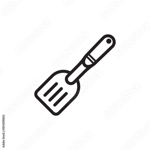 Cooking utensil spatula icon isolated on white background.