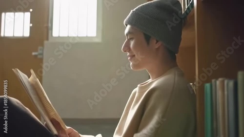 Cozy indoor reading: serene moments of relaxation and focus in comfortable setting