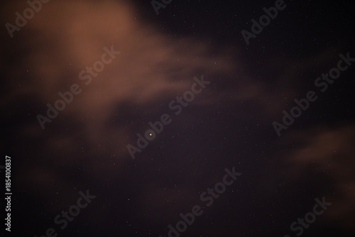 Starry night sky with clouds. Night sky  background.