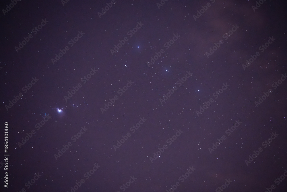 Fototapeta premium Orion galaxy, on the starry sky. 