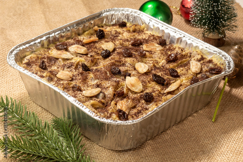 klapertaart cake on the table at christmas