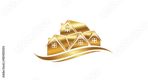 Golden Luxury Houses for Real Estate Investment Growth and Wealth Building