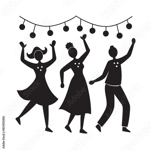 Music Dance Festival Silhouette Illustration Art