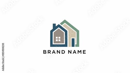 Stylized House Logo Design Element.