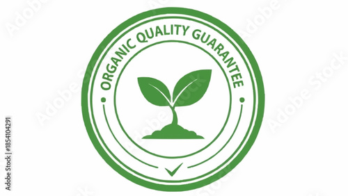 Organic Quality Guarantee Green Stamp Logo.