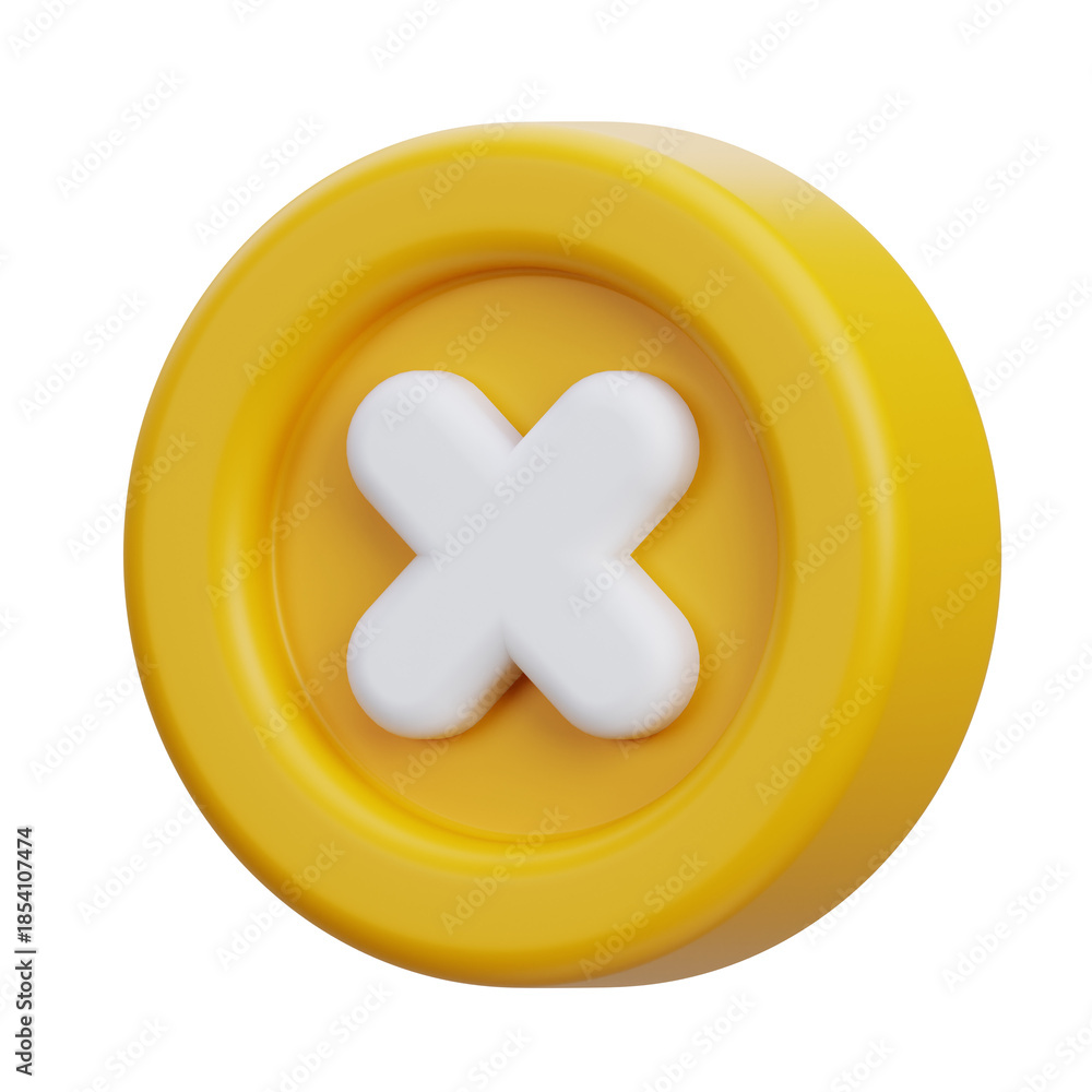 Fototapeta premium check wrong 3d icon