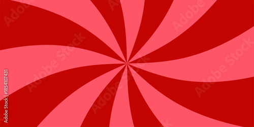 Abstract vector background pattern featuring a red radial spiral swirl design with dynamic curved lines. Red swirl focus background. Vector illustration. Red spiral design background - vector graphics