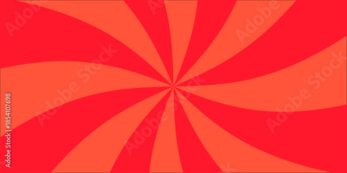 Abstract vector background pattern featuring a red radial spiral swirl design with dynamic curved lines. Red swirl focus background. Vector illustration. Red spiral design background - vector graphics