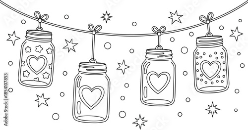 Charming Decorative Heart Jars for Festive Celebrations
