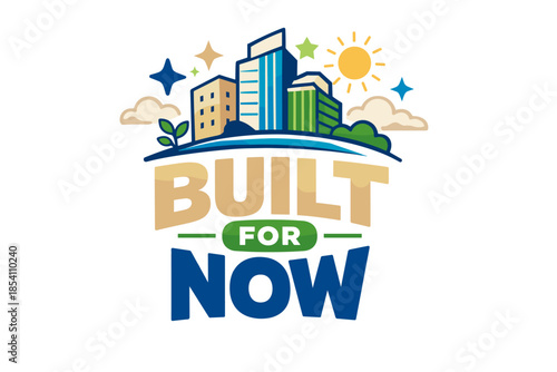 Modern urban development with skyscrapers and eco-friendly elements