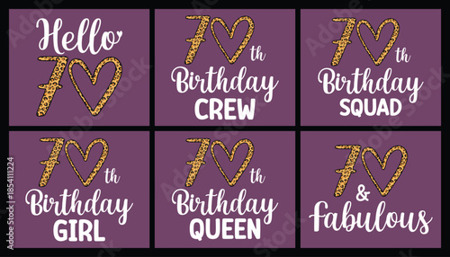 70 years old t shirt design