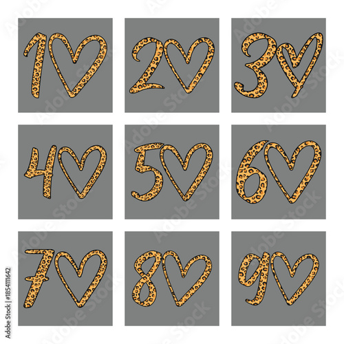 Leopard Birthday Number t shirt design