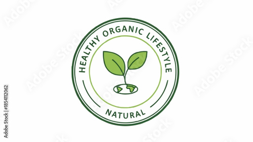 Green Seedling Logo Design Element.