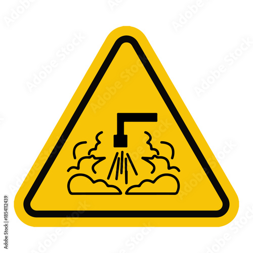 Warning Hot Stream Symbol Sign, Vector Illustration, Isolate On White Background