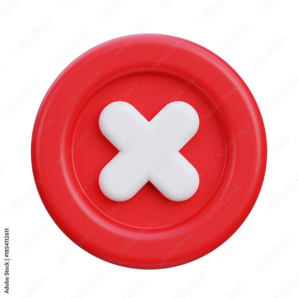 Obraz premium check wrong 3d icon