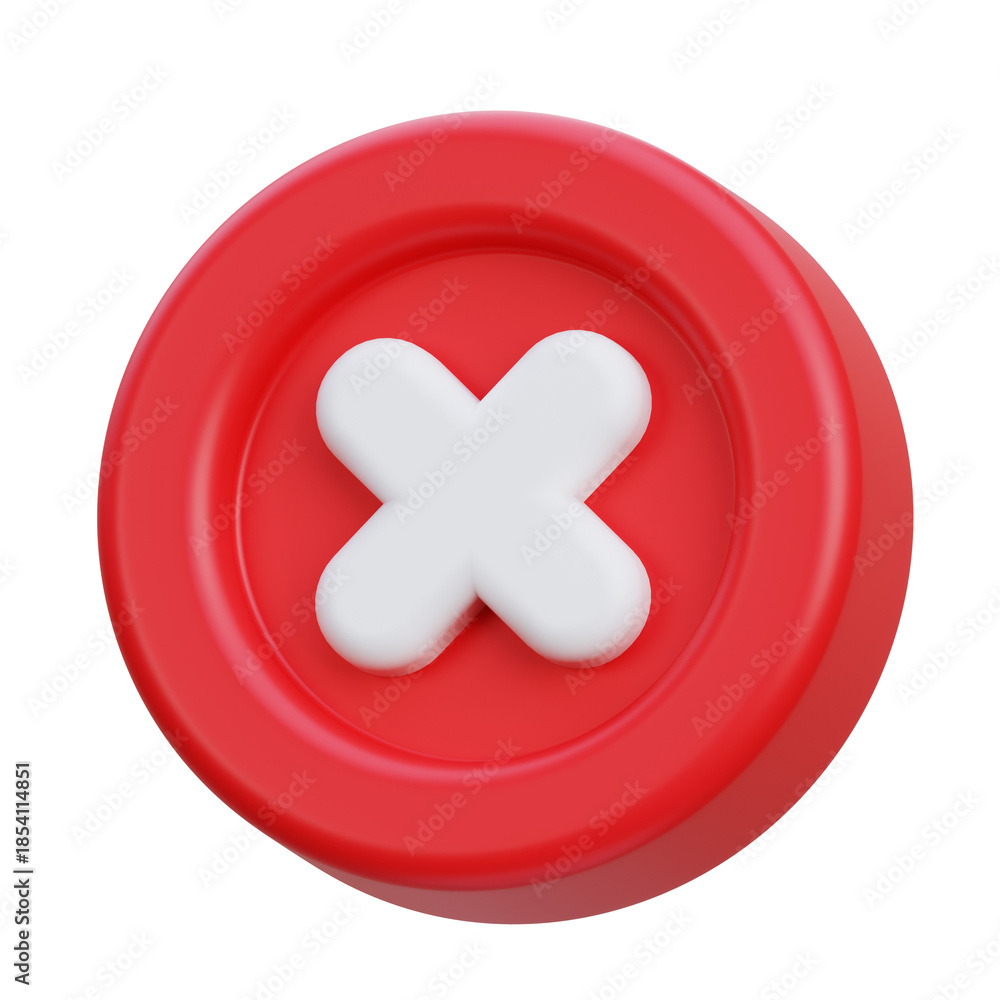 Obraz premium check wrong 3d icon