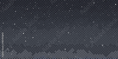 Dark speckled texture with scattered bright spots on transparent background
