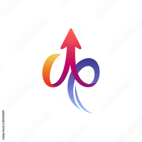 Up typography logo design template