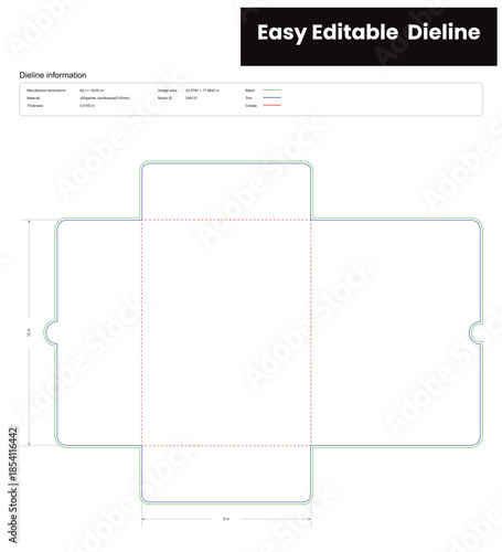 open folder  dieline template box dieline die lines packaging custom dieline  box cardboard box dieline pizza box dieline printable product packaging layout,
