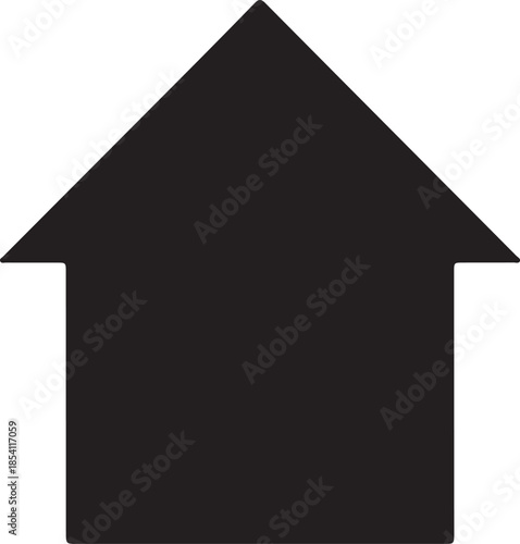 Black Arrow Pointing Up Isolated Vector Graphic Element