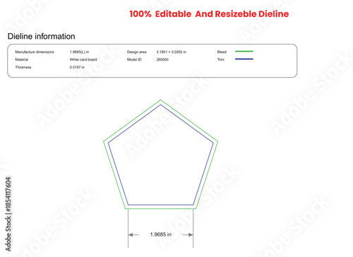 pentagon cards hang tags dieline template box dieline die lines packaging custom dieline  box cardboard box dieline pizza box dieline printable product packaging layout,

