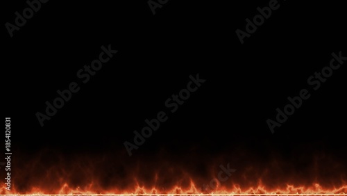 Glowing fire neon line shape icon background illustration.	