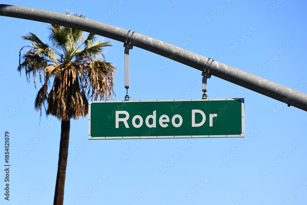 Fototapeta premium Beverly Hills, California: Rodeo Dr street sign